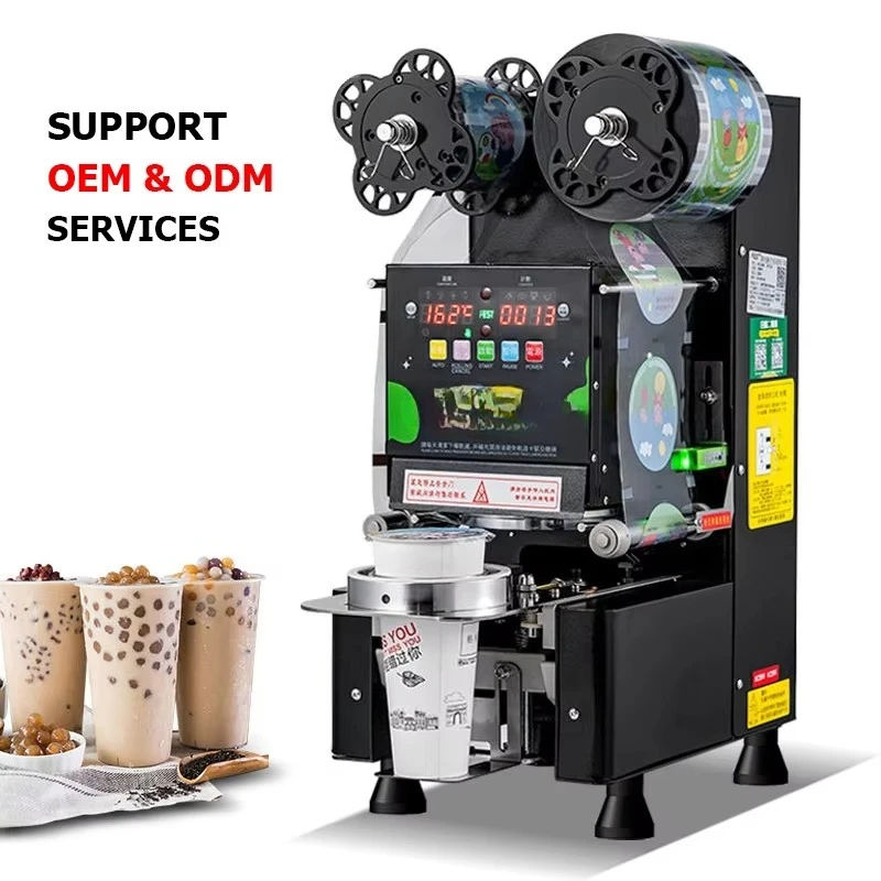 

Commercial Automatic PP Plastic Paper Juice Boba Bubble Milk Tea Cup Lid Sealing Sealer Machine