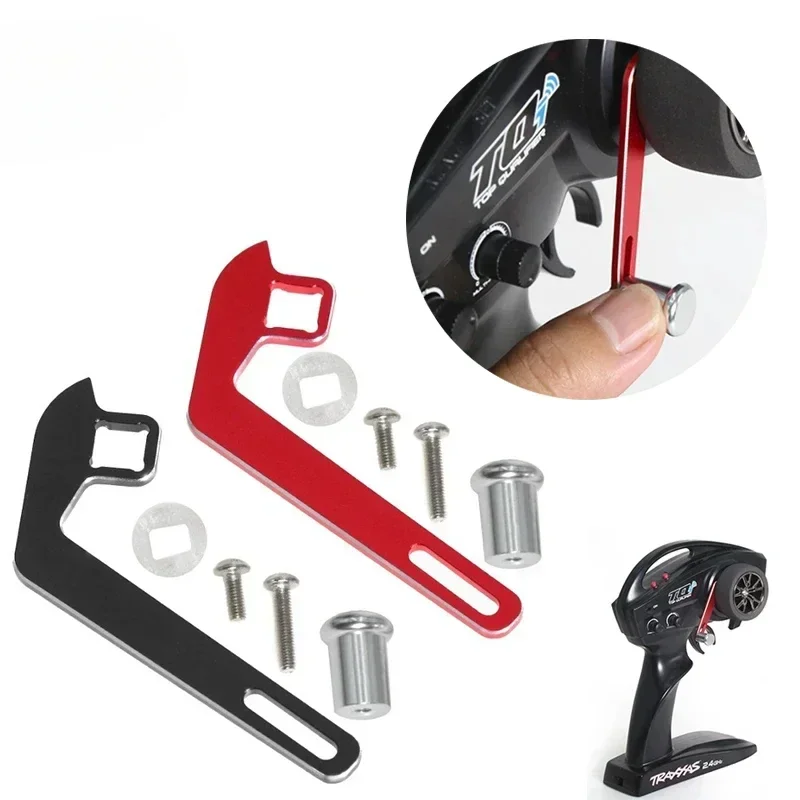 

Metal Thumb Lever Transmitter Steering Wheel Trigger One-handed Control Adapter For Trxs TQi Transmitter 6530 Upgrade Parts