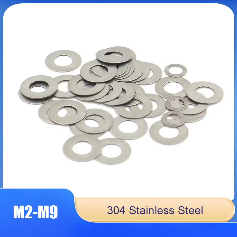 

304 Stainless Steel Adjustable Shims M2 M3 M4-M8 M9 Ultra-Thin Flat Washers For Protecting Screws, Nuts And Other Fasteners