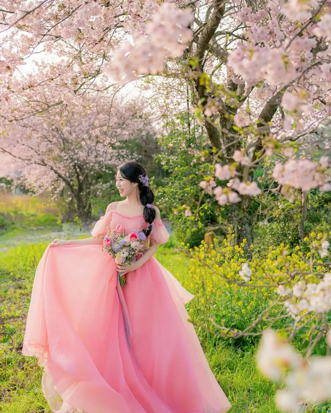 MD Fairy Pink Off Shoulder Wedding Party Dress Korea Photoshoot Floor Length Birthday Party Dress Customised 2025 Evening Gown