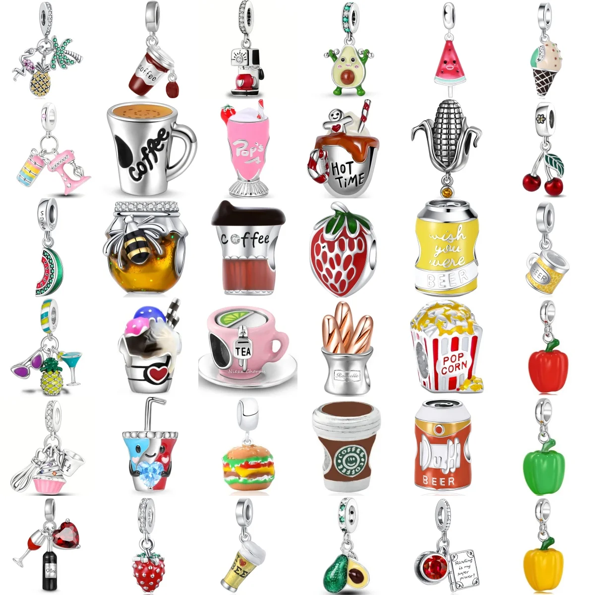 

Новинка 2023 года, серебро 925 пробы, цвет клубники, вишни, кофе, подвески, бусины, подходят для оригинального браслета 4 мм, ожерелье, сделай сам, ювелирные изделия на день рождения, подарок