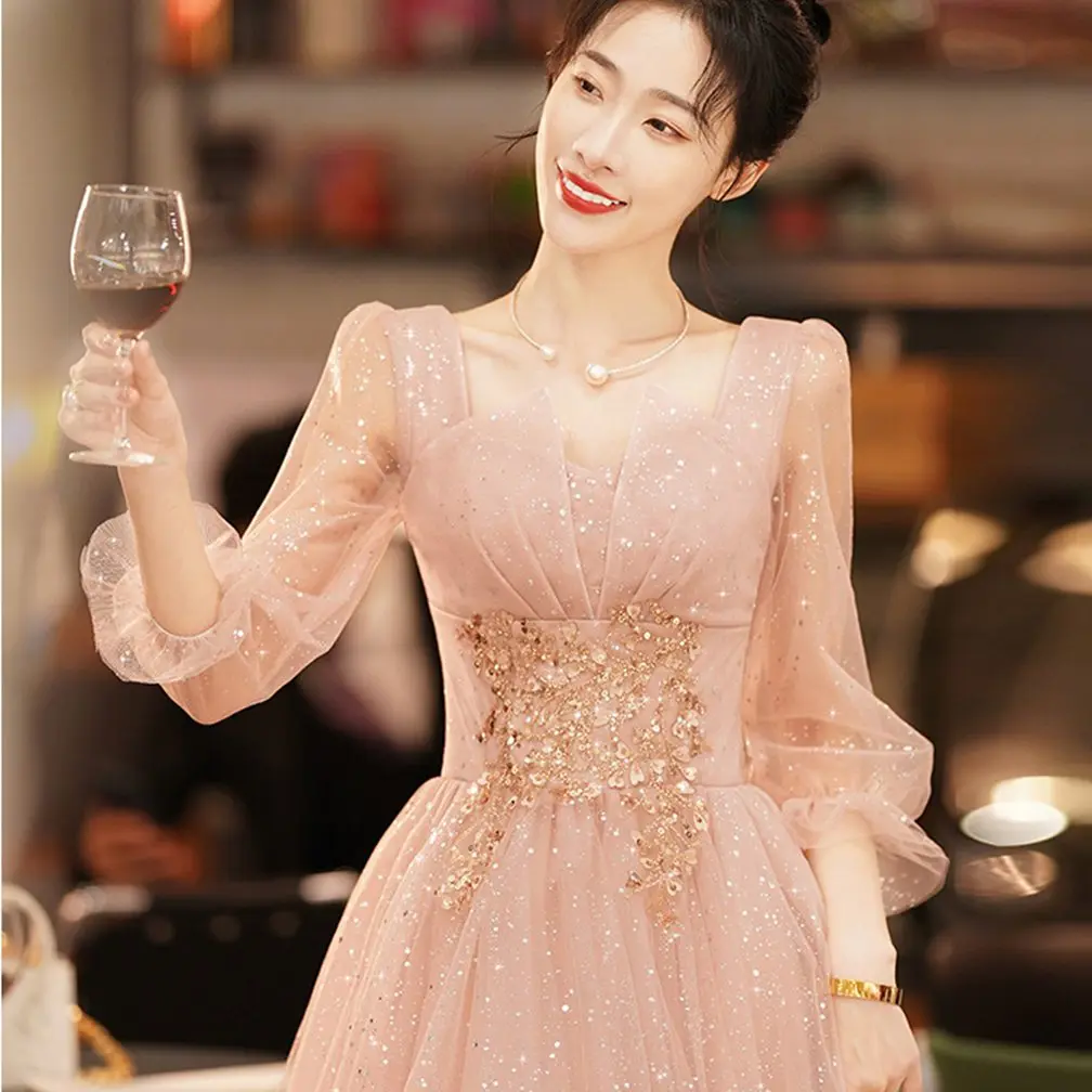 Evening Dresses A-LINE Tulle Party Dresses Women Evening Floor-Length Sexy Party Dress Customized