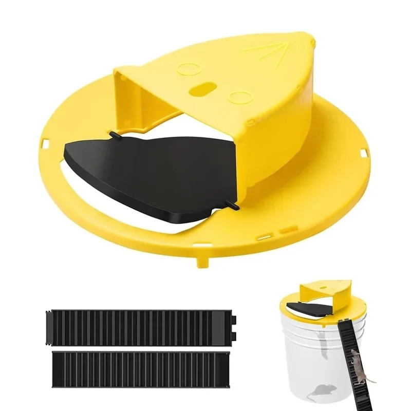 Automatic Reset Flip Bucket Lid Mouse Trap Kit, Reusable Mice Catcher, Indoor Outdoor Rodent Trap For Backyard Basement