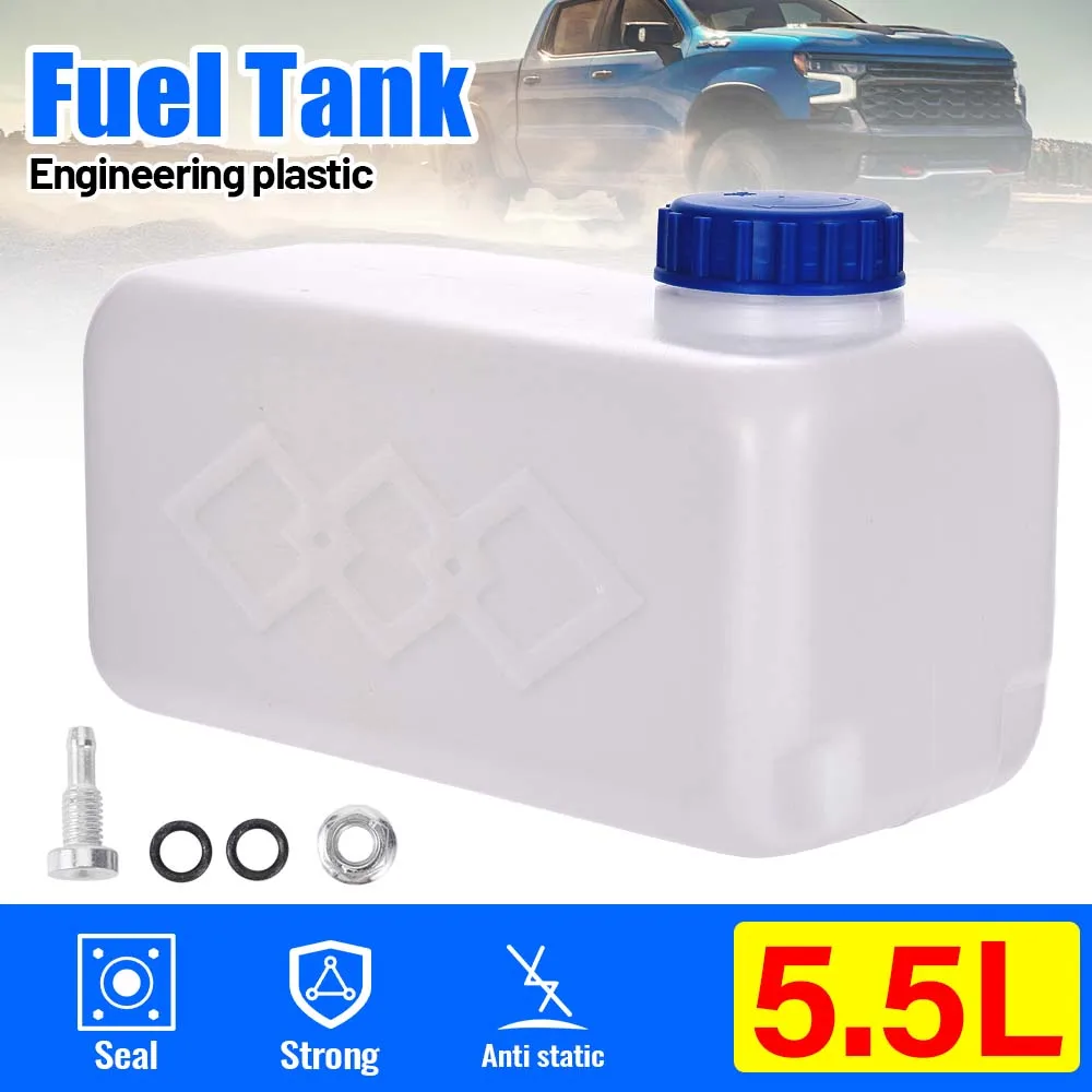 5.5L Fuel Oil Tank Thick Durable Plastic 28X13X13cm Visible Fuel Level Tank Accessory For Car Truck Air Diesel Parking Heater