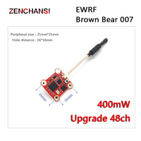 EWRF Brown Bear 007 5.8G 48CH VTX Transmitter 25mW/200mW/400mW Power Adjustable Support Betaflight/Cleanflight OSD use for Plane