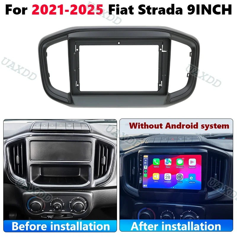 Car MP5 DVD Radio Android Stereo Harness Screens Accessories Navigation Dashboard Cables Frame Canbus For 2021 FIAT STRADA 9INCH