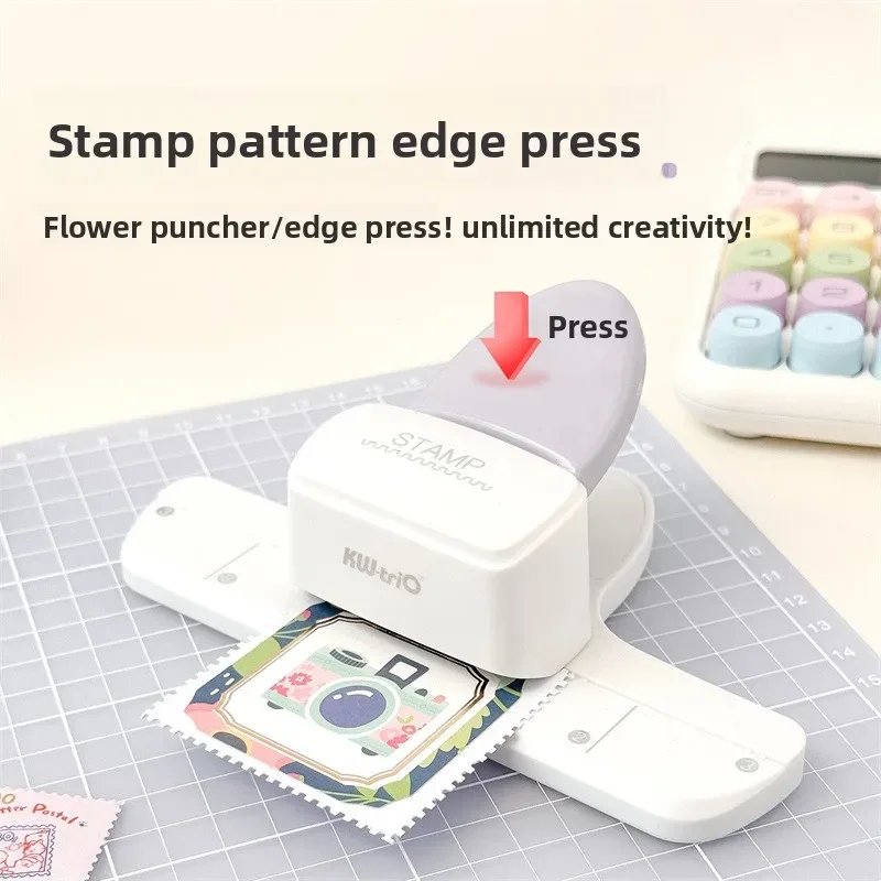 Large Hole Punch Cutter DIY Stamp Paper Craft Lace Decor Stamp and Seal Embossing Machine for Homemade Holiday Gift Packaging