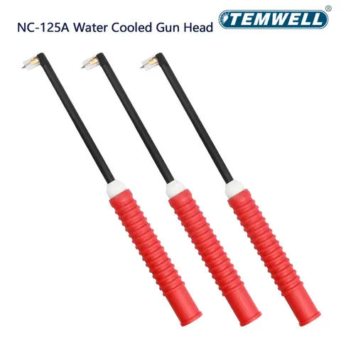 NC125A water cooled gun head tig micro argon arc welding 45° 90° 180° transparent porcelain nozzle clip