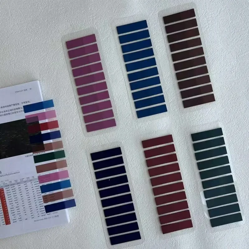 6 Packungen Bunte Indexstreifen, Transparente Selbstklebende Seitenmarkierungen, Beschreibbare Notizzettel für Journaling, Studium & Bürobedarf – Detail 3