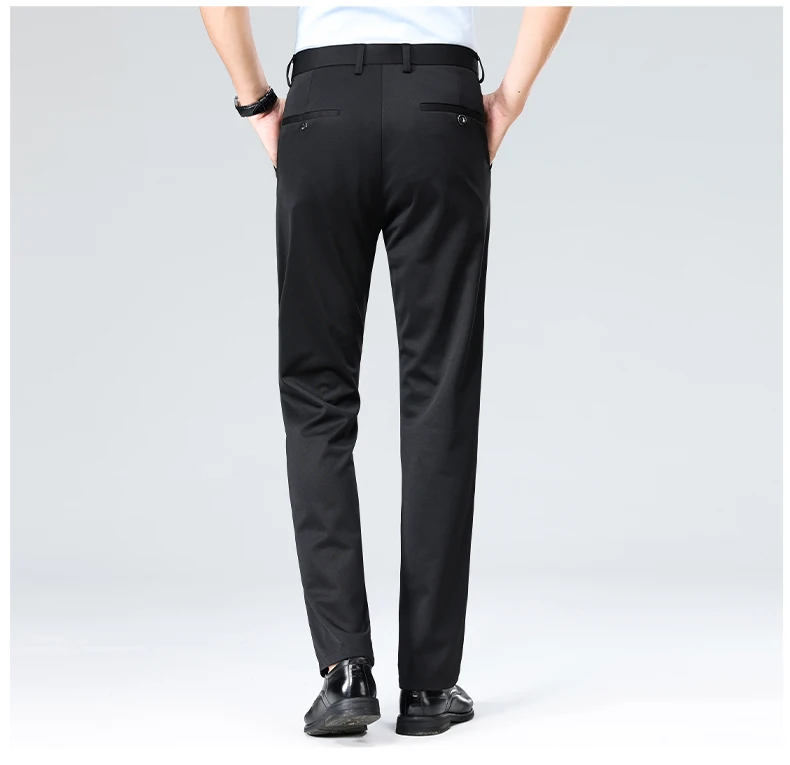 29-42 männer Sommer Dünne Mode Business Casual Anzug Hosen Lange Hosen männer Elastische Gerade Hülse Formale hosen Plus Größe – Detail 18