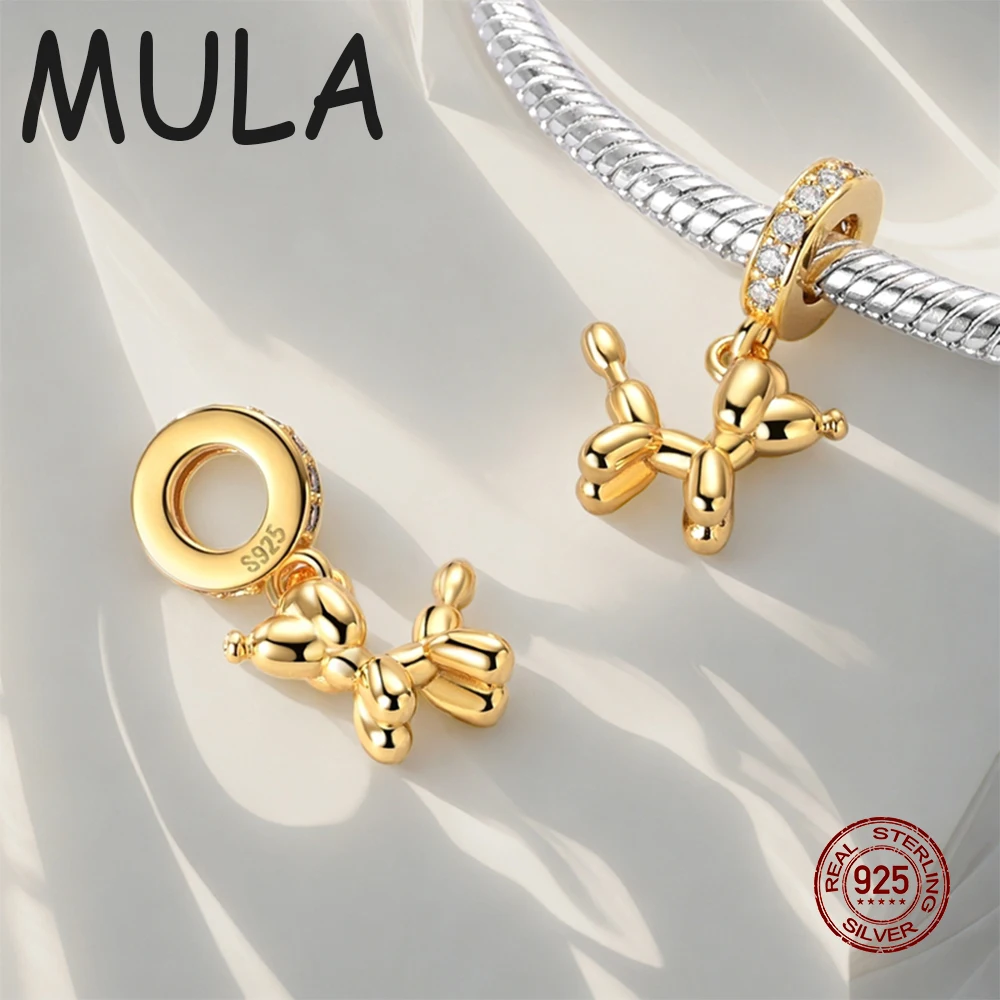 مولا 1 قطعة 925 فضة الذهبي بالون القلطي دلايات قلادة الخرز صالح الأصلي سوار صنع غرامة مجوهرات النساء DIY بها بنفسك