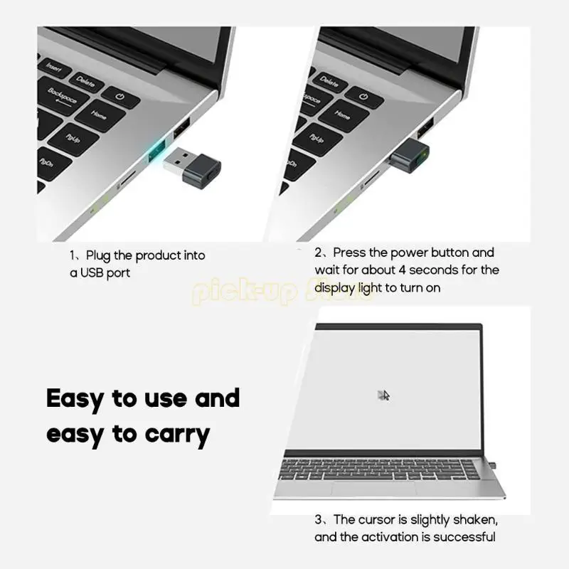 Мини-USB-мышь Jiggler Шейкеры для мыши без драйверов Шейкеры Wiggler Gigglers USB-порт Mover Удобный дизайн Вилки и использование