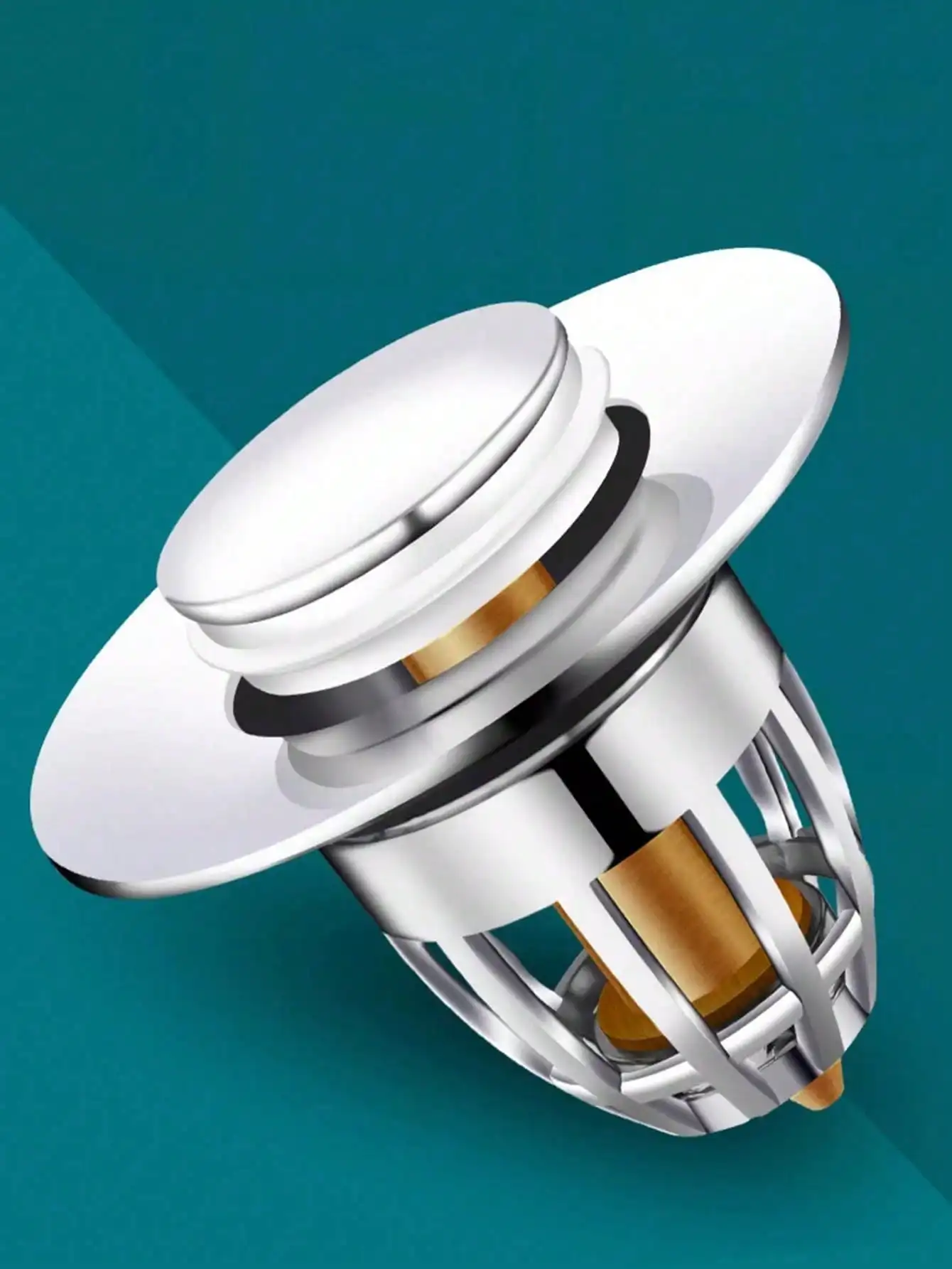 3 قطعة سدادة حوض الحمام العالمية مع صائد الشعر ، غطاء تصريف حوض الاستحمام الربيع الأساسية ، قابس حوض البلاستيك المنبثق الأساسية ، حوض Dr