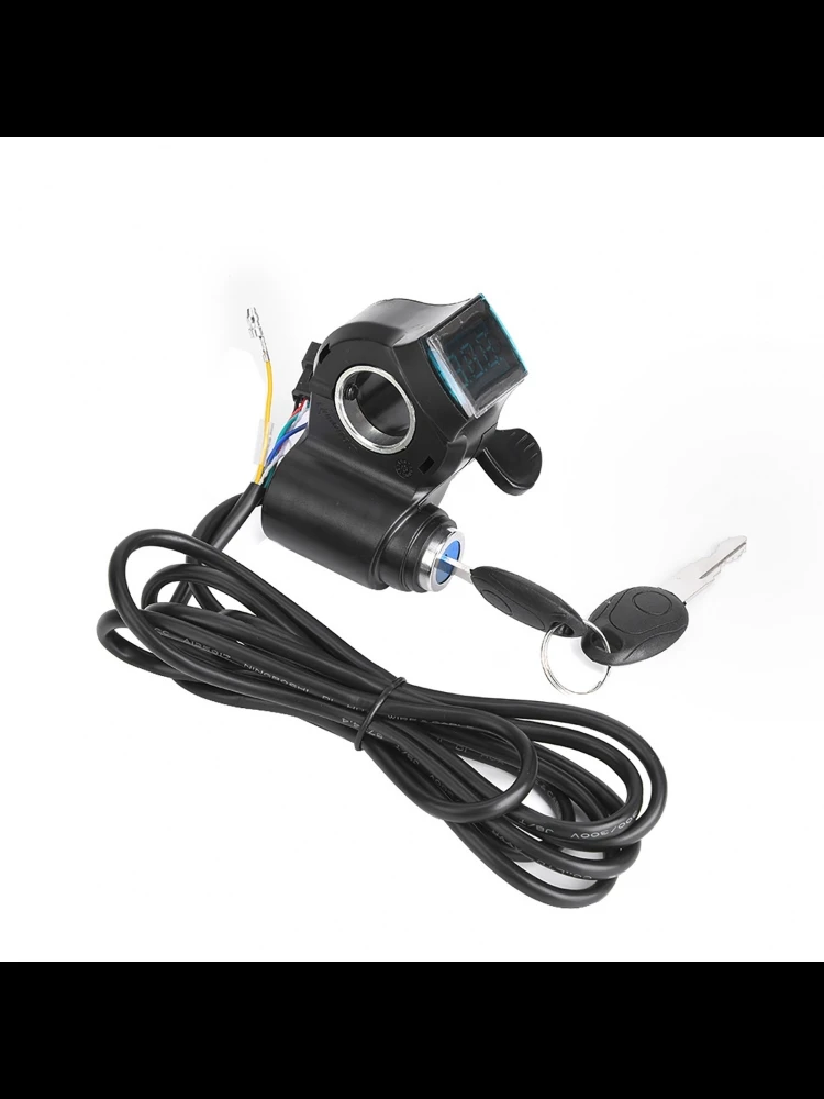 AliExpress NONE Electric Bike Thumb Throttle LCD Display Digital Battery Voltage Power Switch for Electric Vehicle