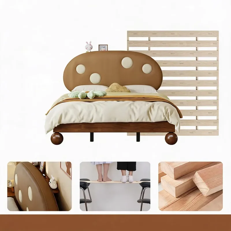 Modern Nordic Kids Bed with Lighthouse Design Minimalist Children Single Bed Frame for Boys Girls Bedroom