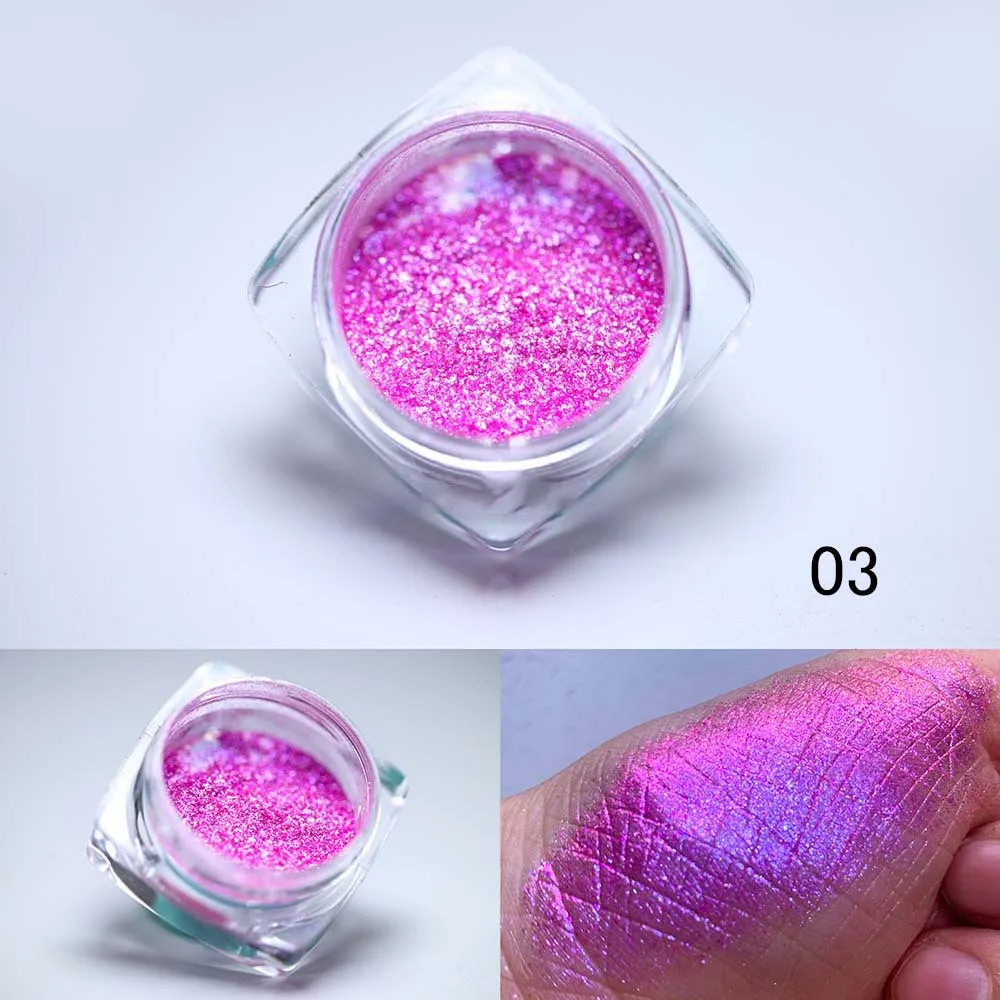 1 box Glänzende Reflektierende Diamant Nagel Glitter Pulver Silber Holographische Micro Bohrer Dazzling Kristall Gel Polnisch Maniküre Pigment Du