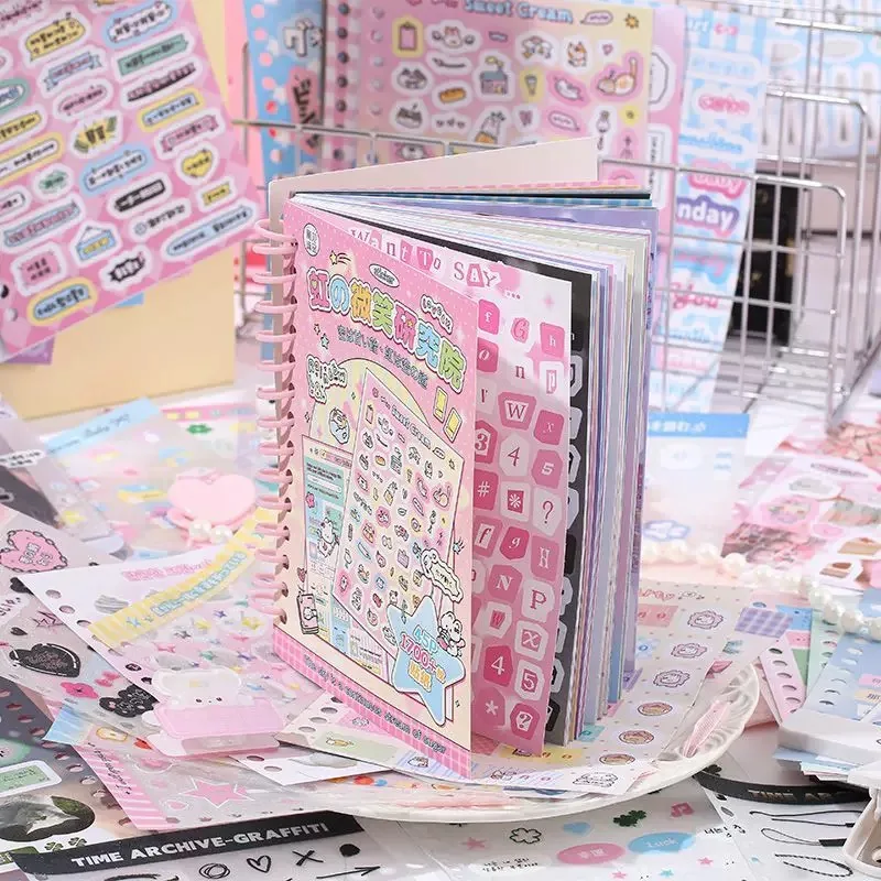 

45 Sheets Cute Decorative Sticker Book Journal Materials Stickers Set Kids Gift School Stationery