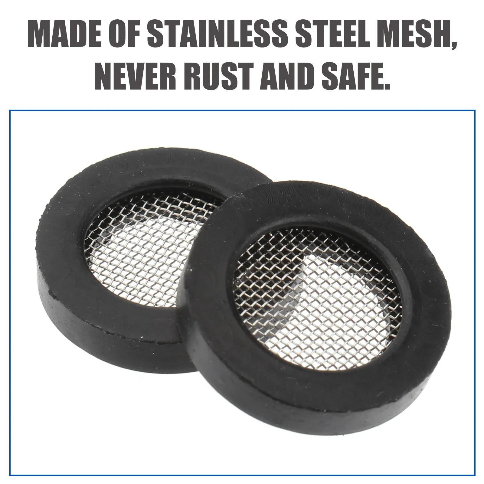 20Pcs Washer Stainless Steel Filter Replacement For Faucet Connection Plumber Rubber Gasket Mesh Shower Hose