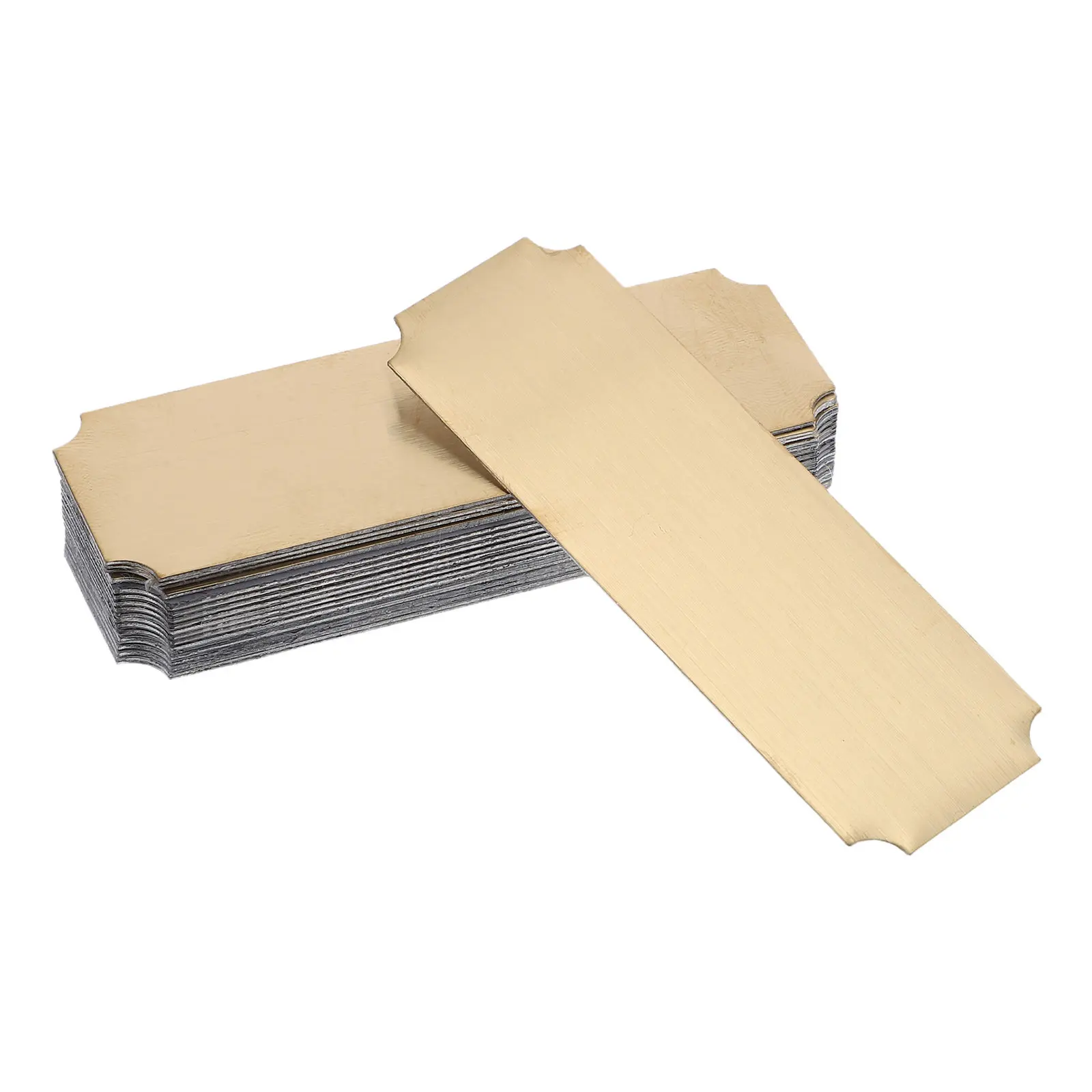 

30Pcs Stainless Steel Blank Name Tags Rectangle 3x1in Adhesive Backing for Office Classroom Employee Id DIY Engraving Metal