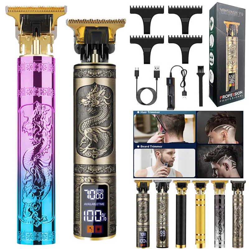 

Dragon Vintage Wireless Edgers Women Men Barber Shop Beard Body Professional Electric Hair Clipper Trimmer Cut Cutter Machine