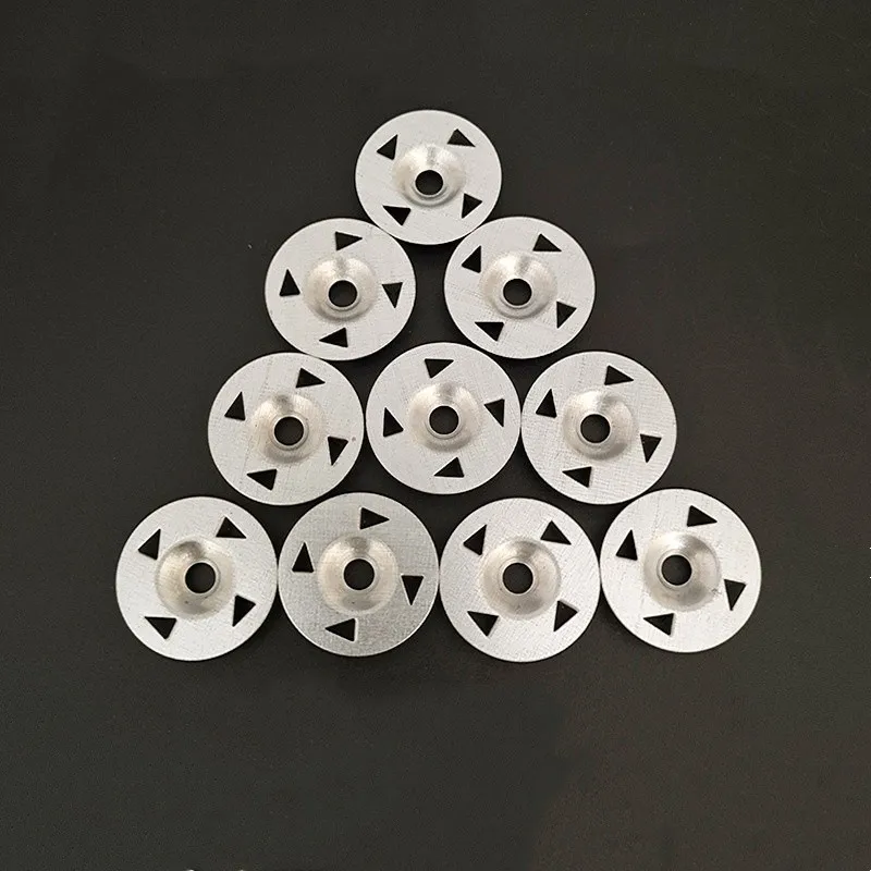 Four Claw Anti-Slip Design 28mm Iron Tile Washers, 36 pcs, Wall Construction, Flat Stable Base for Gypsum Board Fixing