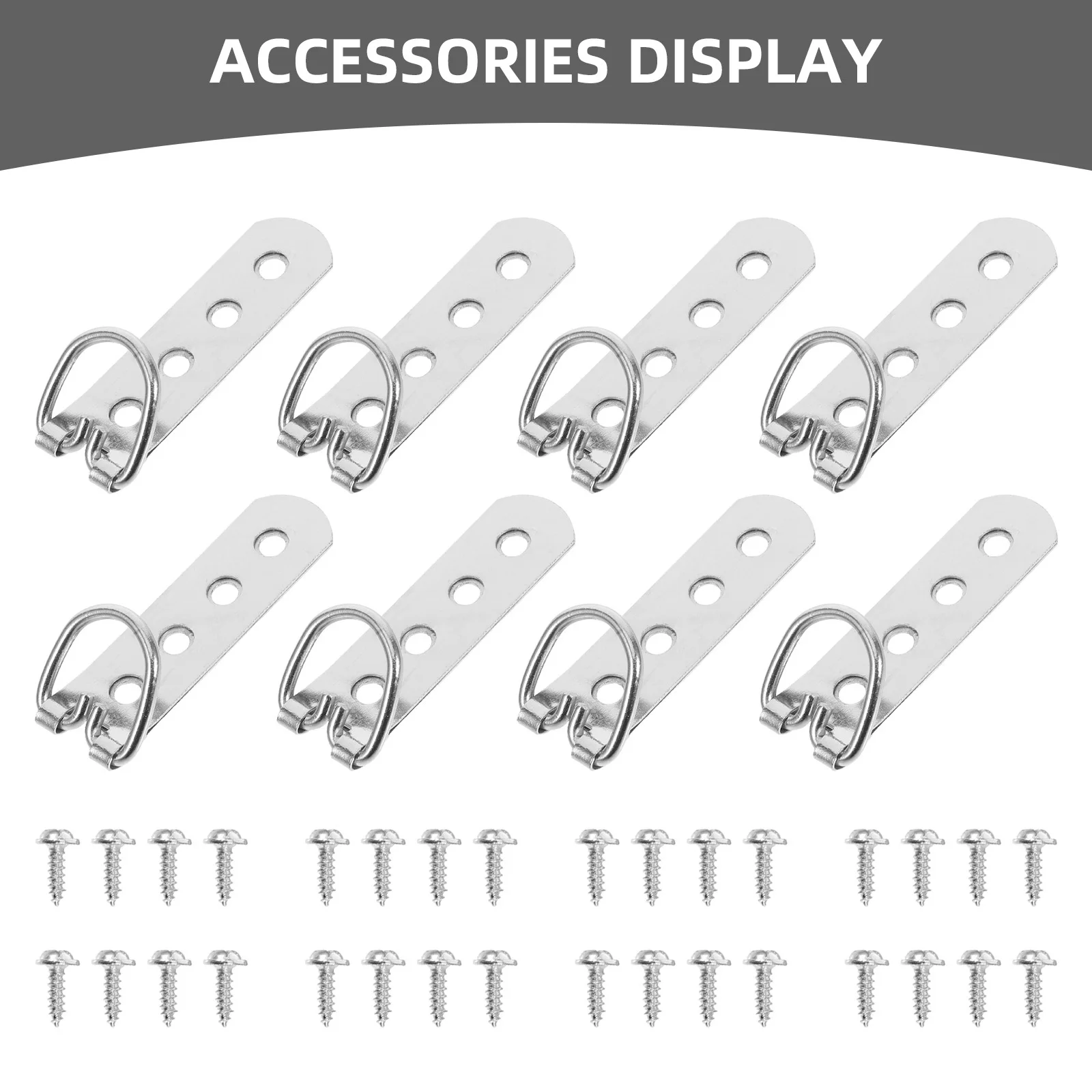 8 قطعة إطار الصورة معلقة الأجهزة D-حلقة مسامير العيينة المعدنية مسامير للخشب البلاستيك إطارات معدنية الثقيلة صورة الشماعات