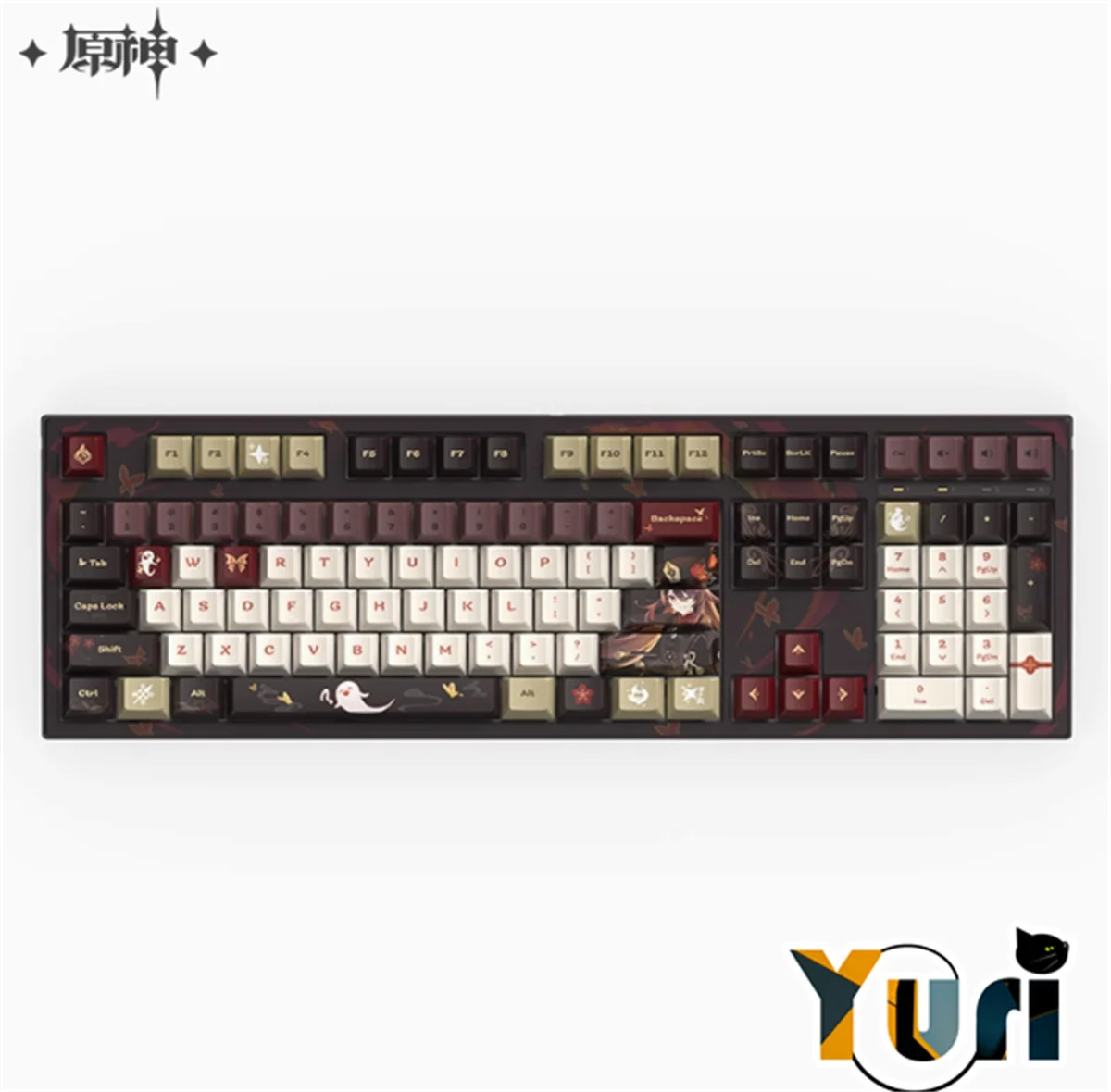 Yuri Game Genshin Impact Official Hu Tao Mechanical Keyboard Three-Mode Chaining Anime Cosplay Props Pre-ord