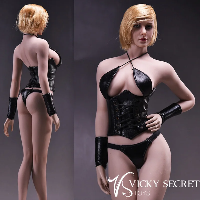 

VStoys 17XG07 1/6 Female Soldier Sexy Leather Lingerie Pant Model Fit 12'' Action Figure PHICEN Body In Stock