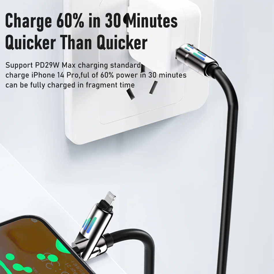 TUTI 2-in-2 USB fast charging cable, PD240W/colorful ambient light/liquid silicone material,  for iPhone/Samsung/Huawei/Xiaomi