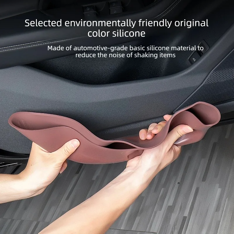 

Silicone Car Door Storage Pad Anti-Scratch Protective Mat Interior Accessories for Audi A6L C9 Left Hand Drive