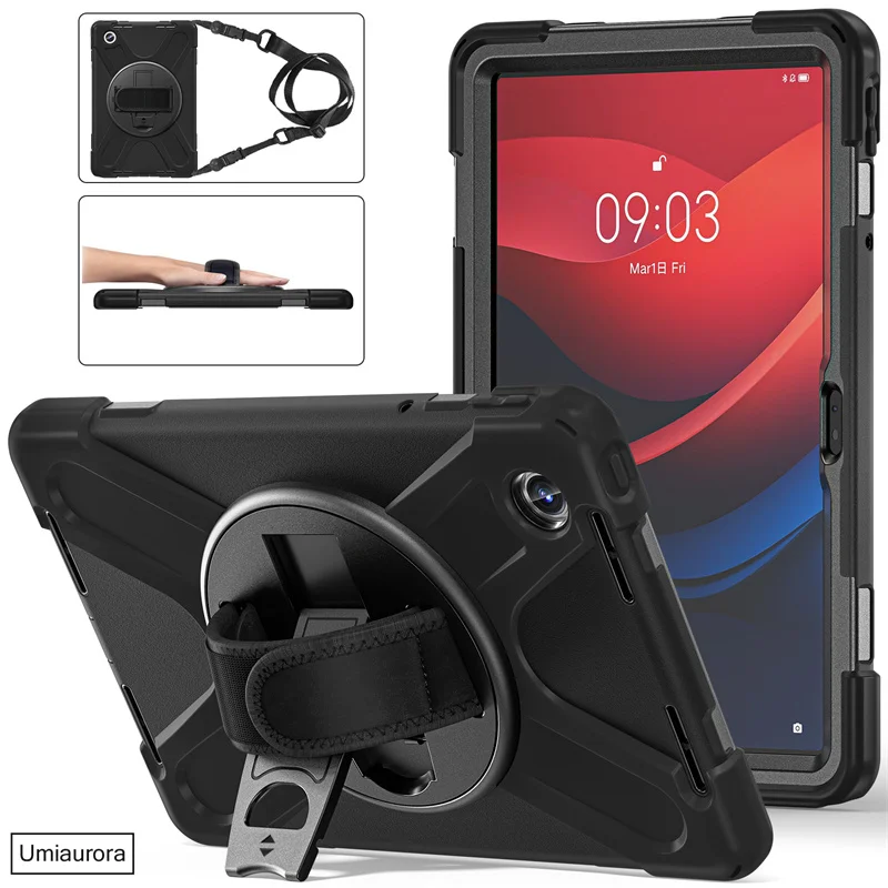 

Rotable Hand Shoulder Strap Tablet Cover For Lenovo Tab M11 Xiaoxin Pad 11 inch 2024 TB331FC TB330FU Shockproof Stand Armor Case