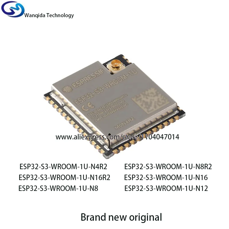 

ESP32-S3-WROOM-1U-N4R2 ESP32-S3-WROOM-1U-N8R2 ESP32-S3-WROOM-1U-N16R2 Wi-Fi+Bluetooth 4MB 8MB 16MB 32-bit dual-core MCU module