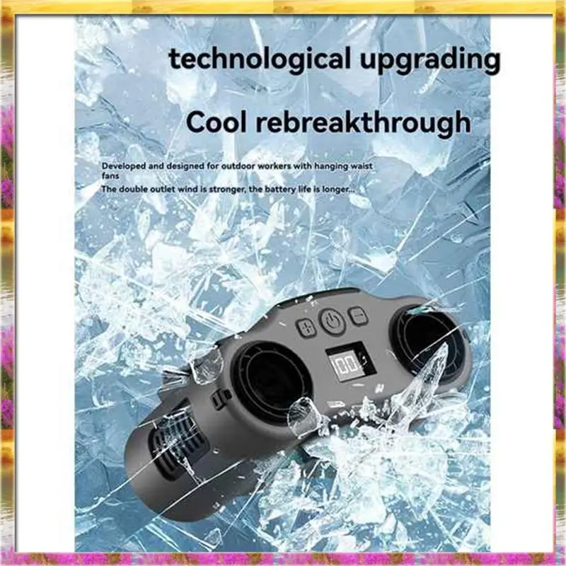 Budget-Friendly Waist-Mounted Fan Long Battery Life Outdoor Camping Fan Large Construction Site Portable Waist-Mounted Fan Small