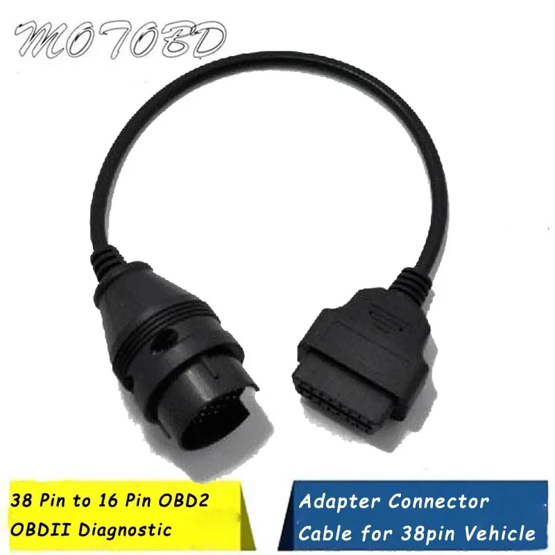 High Quality MB 38 Pin to 16 Pin OBD2 OBD II Diagnostic Adapter For Mercedes 38 Pin OBD 38pin Connector For Benz