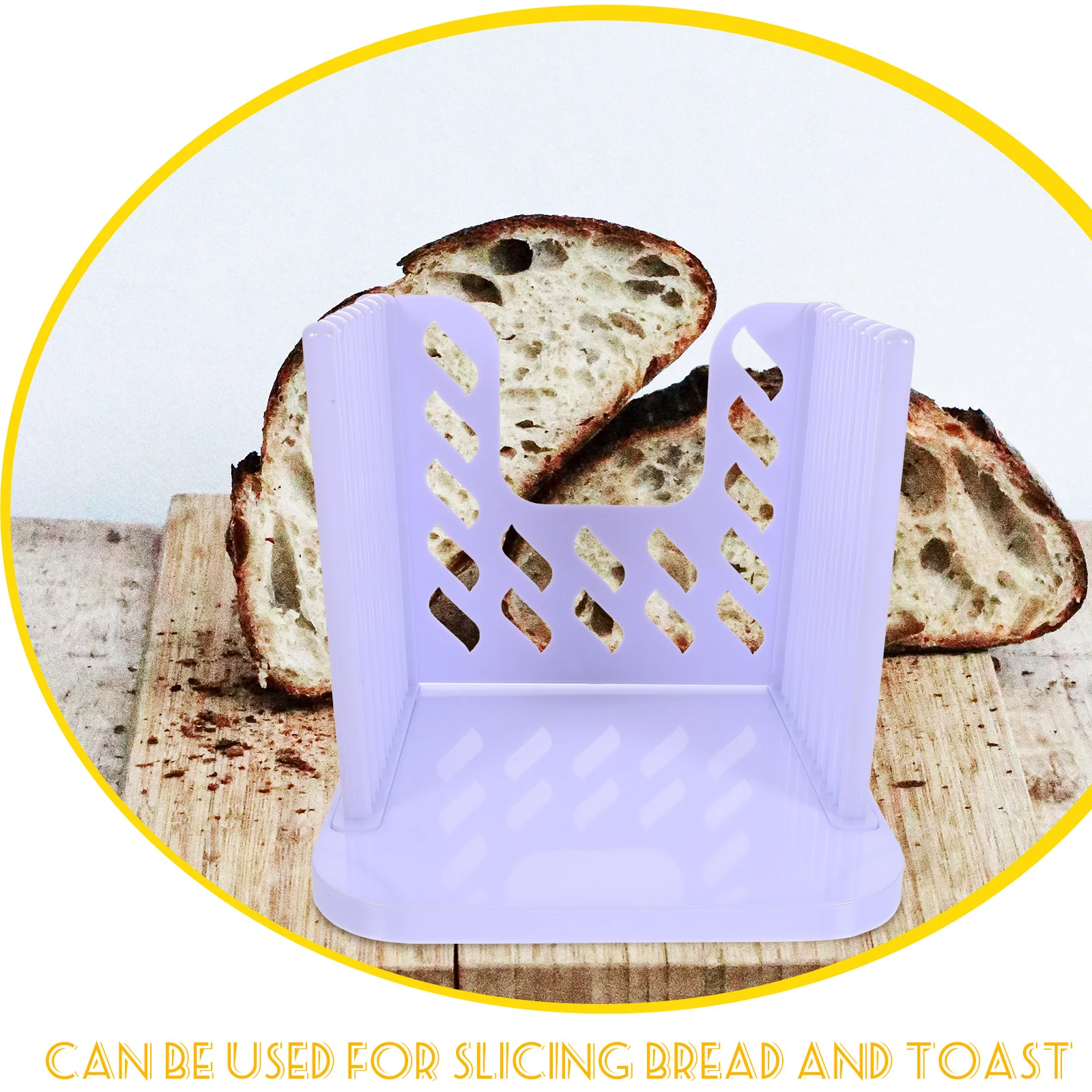 

1pcs Guide Adjustable Thickness Homemade Bread Slicing Tool Plastic Toast Cutter Kitchen Bread Slicer Board Household Plastic