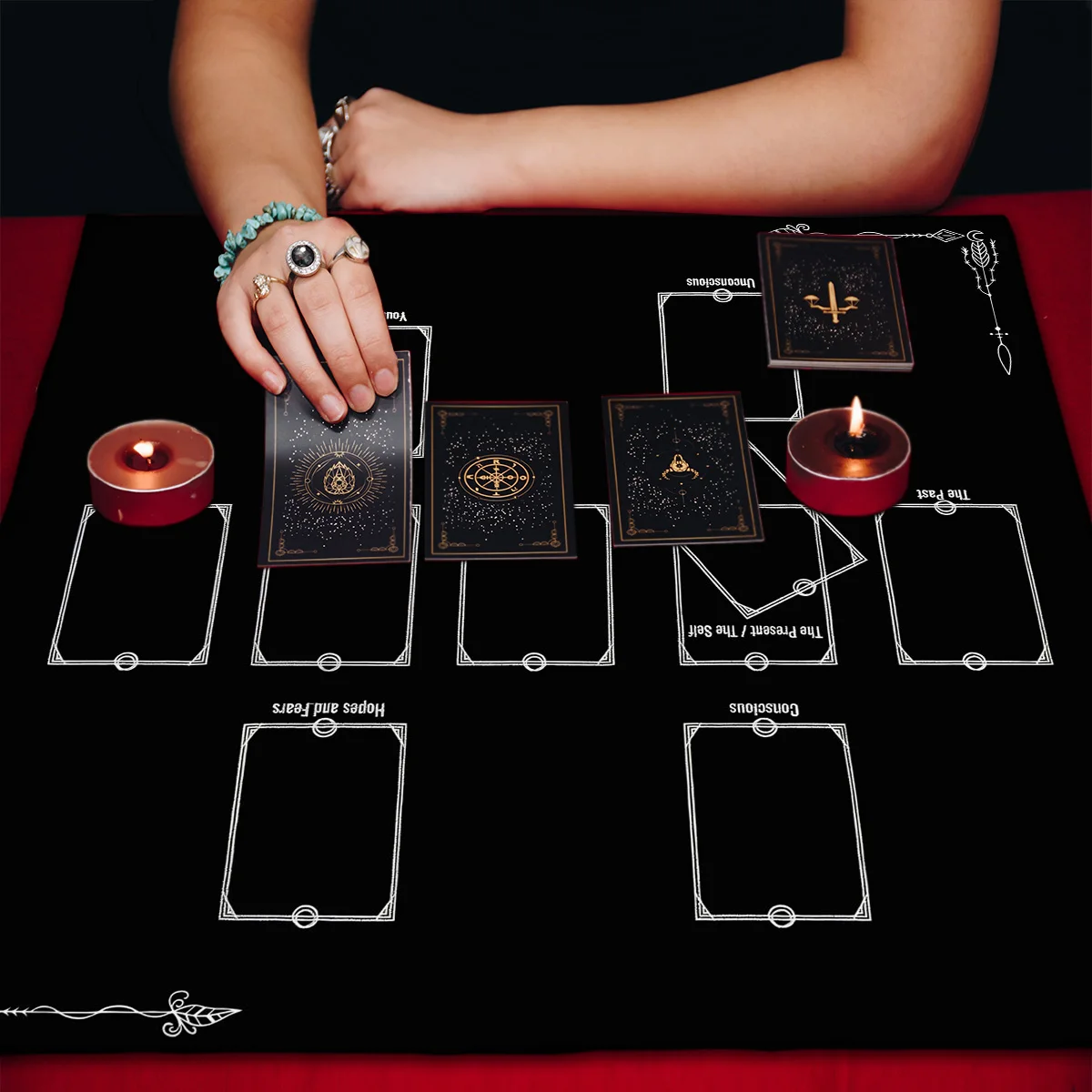 

Кельтский крест, алтарь, ткань Таро, карта Таро, скатерть, ткань для чтения Таро, духовой коврик для карт Oracle, ритуальный декоративный коврик