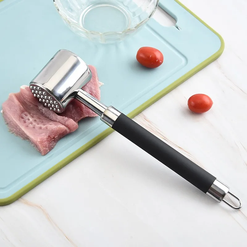 304 Stainless Steel Meat Hammer Pine Beef Hammer Pork Steak Double-sided Meat Mince Meat Beater Kitchen Gadget
