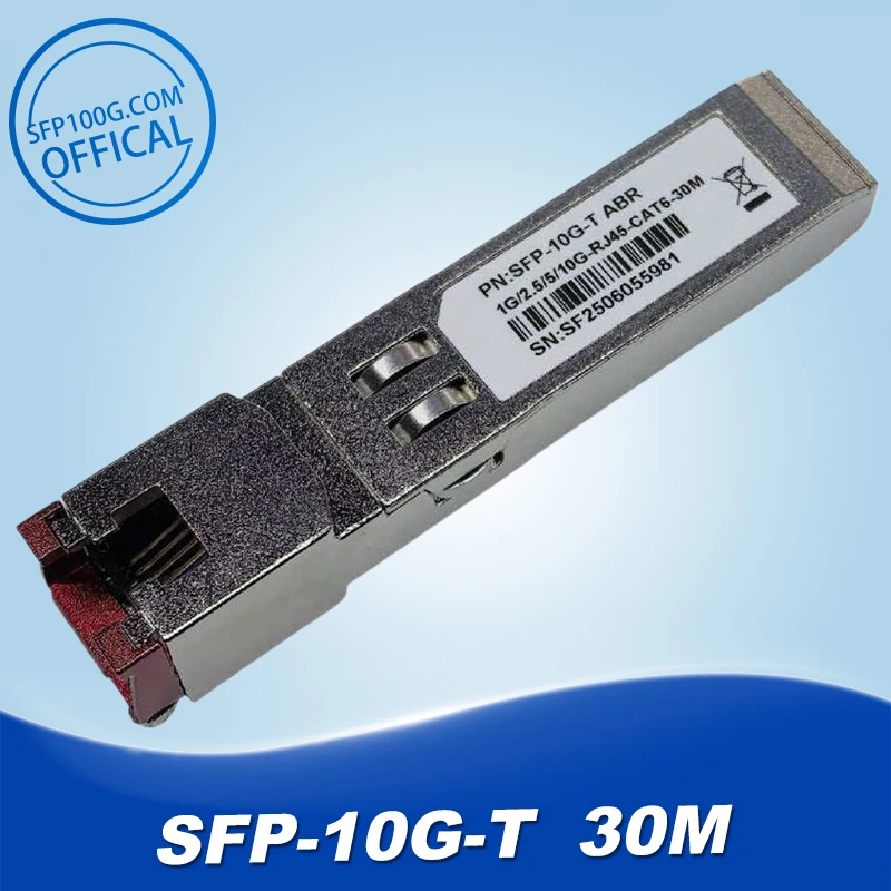For MikroTik S+RJ10 SFP-10G-T 10Gigabit Ethernet RJ45 Electrical Port RJ45 10G SFP+ to 10Gbase-T 30M Module Transceiver