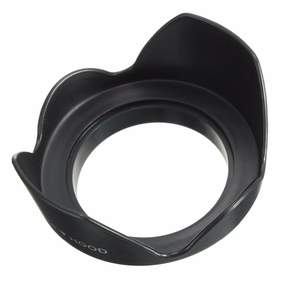 55mm Flower Lens Hood Screw Mount + Anti-lost Cap For Fuji Canon Sony Pentax Olympus Nikon D5600 D5500 D5300 D7500 D3400 D3300