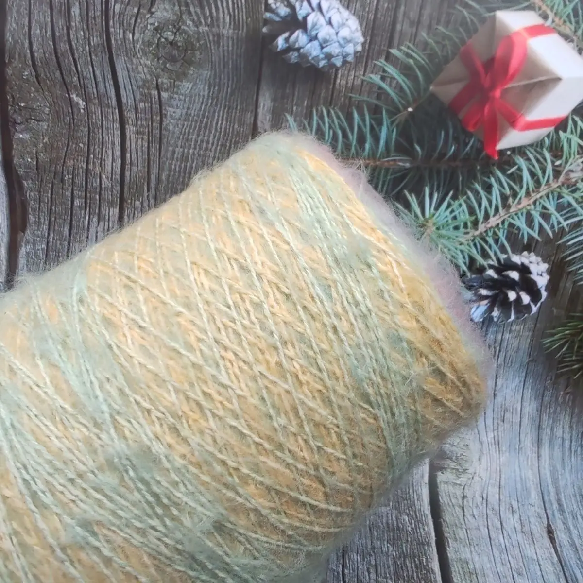 

250 Ombre Mohair Cotton Blend Yarn Soft Halo Crochet Knitting Yarn for Sweater Cardigan Shawl Baby Blanket Handmade Projects