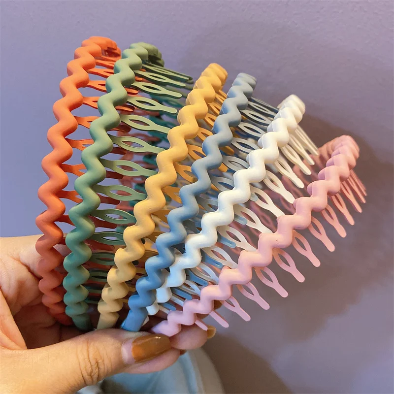 2022 Best Selling New Styles Fashion Wave Resin All-match Scrub Wavy Hair Band Headband for Women Girl Hair Accessories Headwear