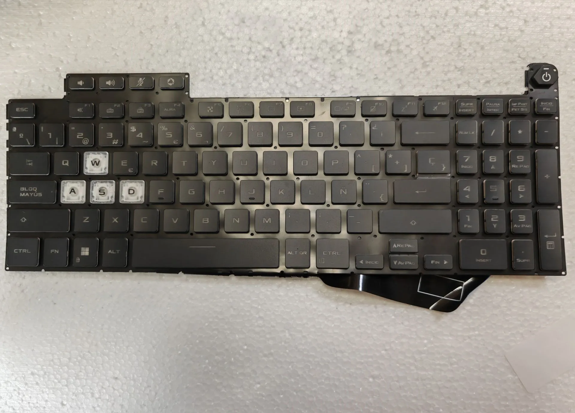 Hiszpańska klawiatura do ASUS TUF 3 Gaming A15 F15 FX507 FX507Z FX507ZC FX507ZE FX507ZM FX507ZR FA507 FA507R FX707 FX517 GA507