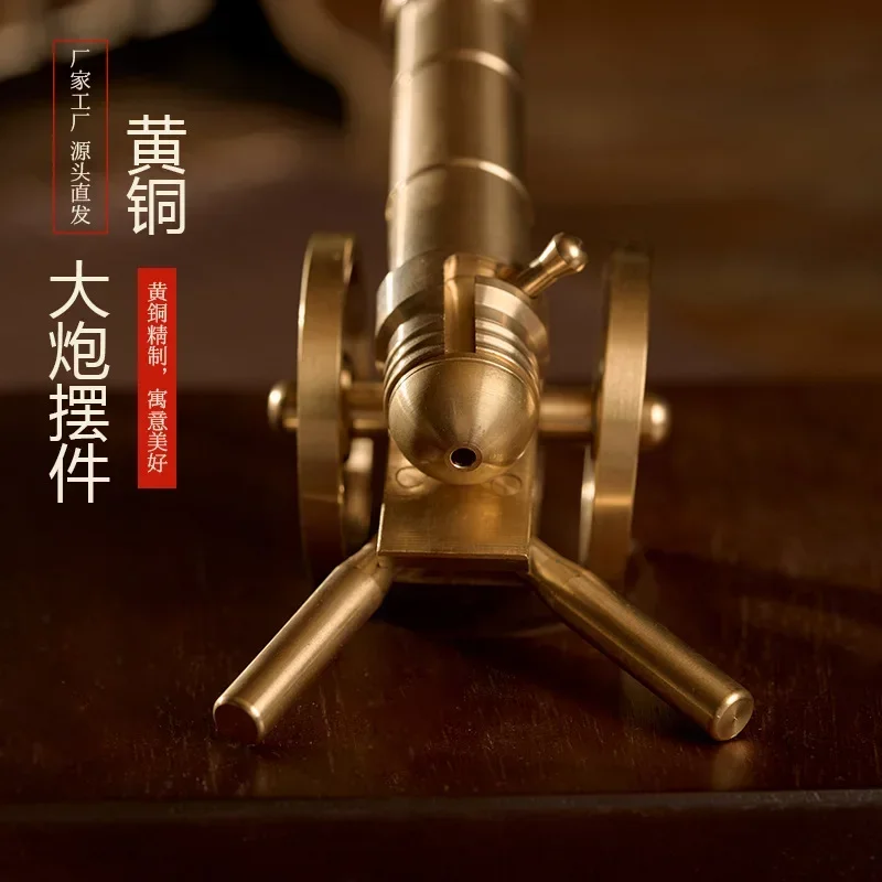 نموذج مدفع من النحاس النقي، مدفع إيطالي صغير، ديكور منزلي، مكتب سطح المكتب، هدايا إبداعية #3