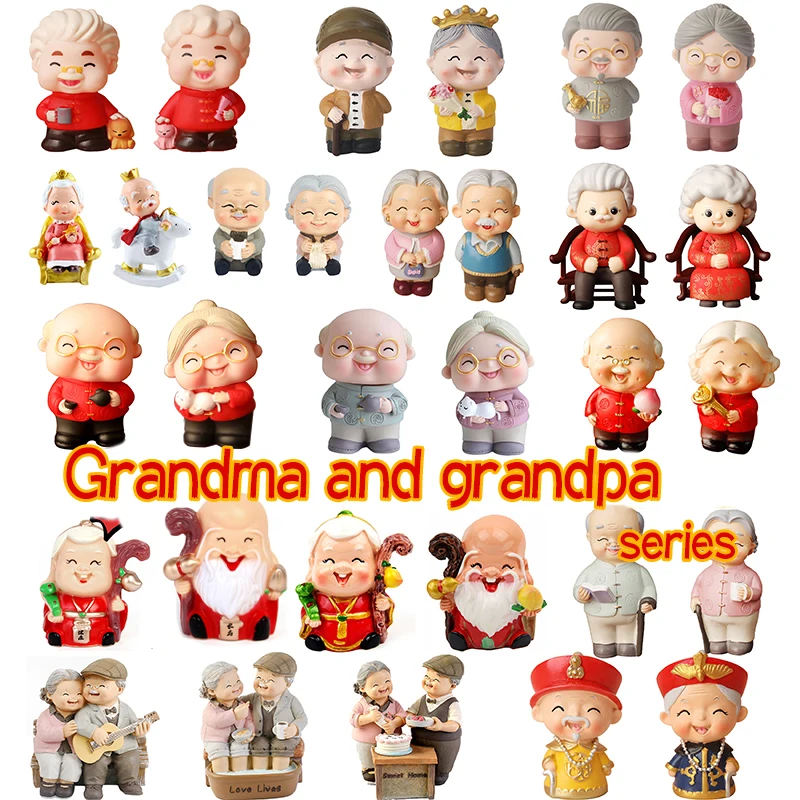 Longevity Grandma Grandpa Cake Topper for Old People Birthday Party Decoration Chinese Blessing Baking Supplies Dessert Gifts