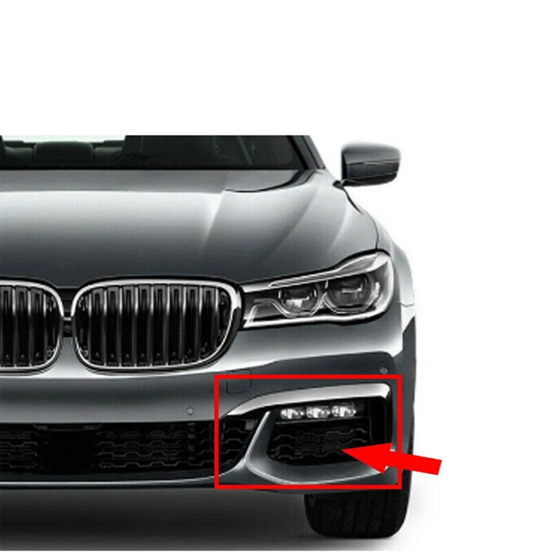 Front Bumper Side Grille Fog Lamp Cover 51118092157 51118092158 for BMW 7 Series G11 G12 2015-2020 Accessories L+R