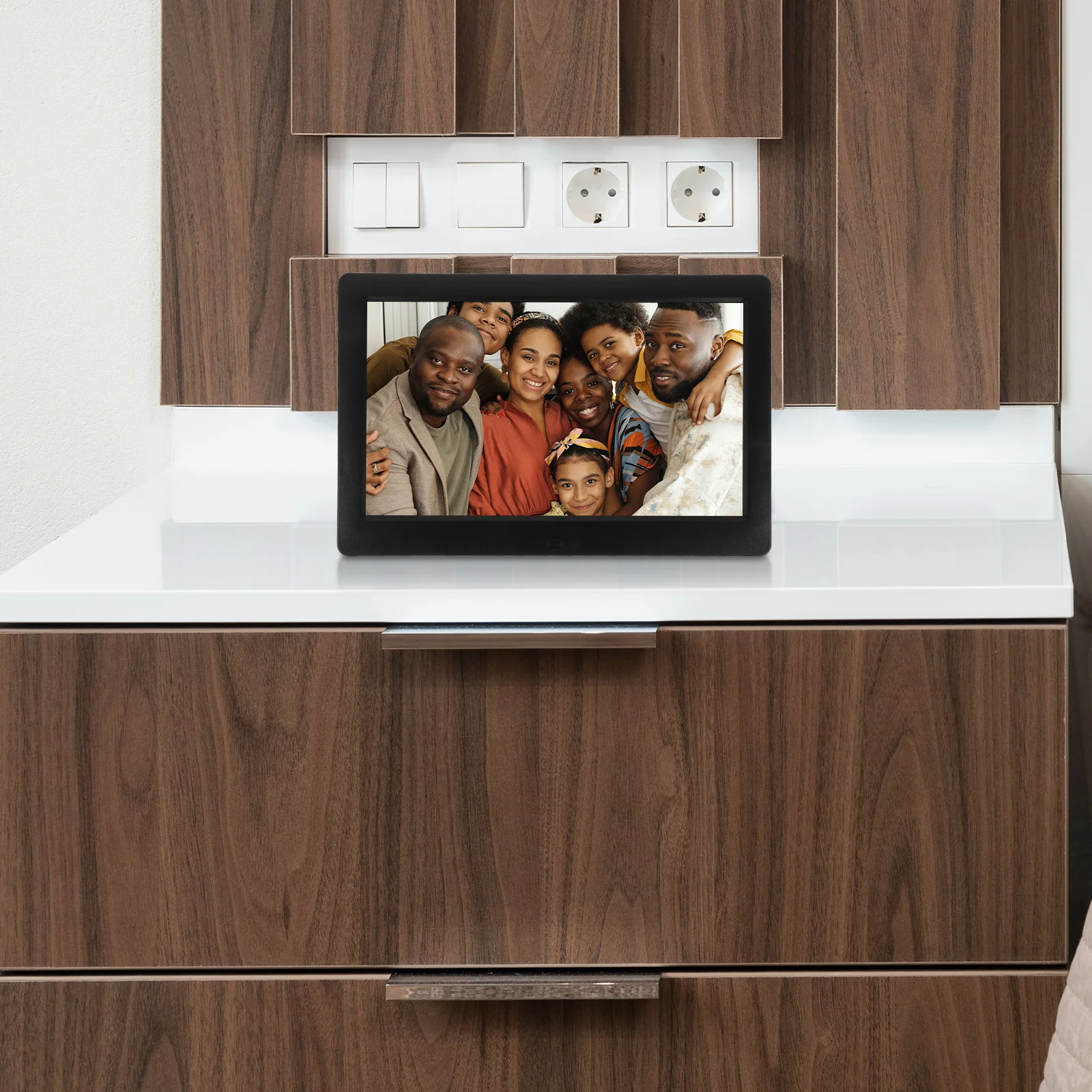 

10 Inch 1080P Led Lcd Built-In Speakers Support Usb Playback Home Indoor Decor Black Us Plug Digital Photo Frame 10 Inch