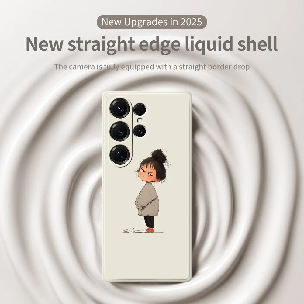 لطيف فتاة قضية الهاتف المحمول لسامسونج غالاكسي S25 S24 S23 S22 S21 S20 الترا زائد S23 FE S21FE S20FE S10 زائد غطاء سيليكون