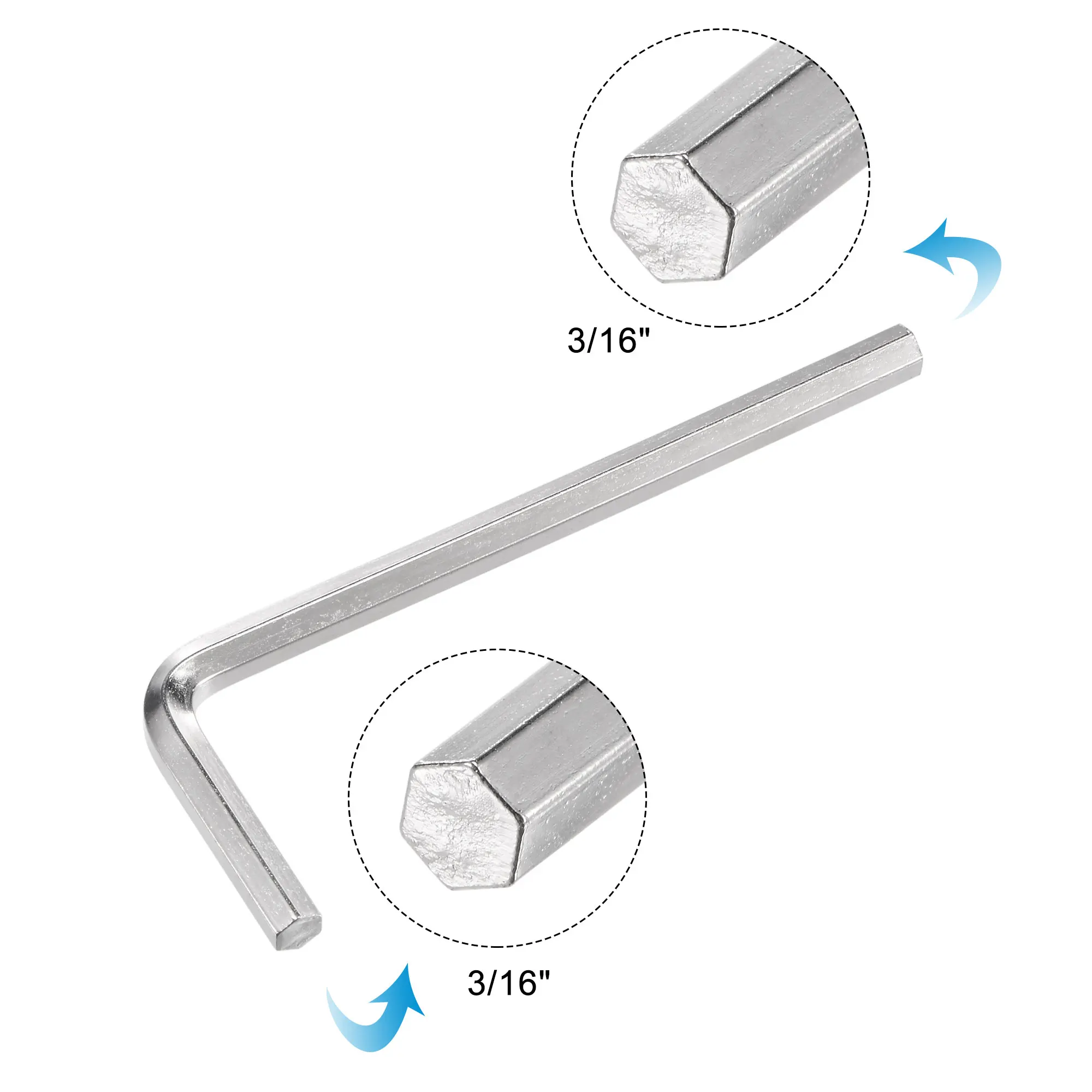 Uxcell 2Pcs Hexagon Wrench 3/16