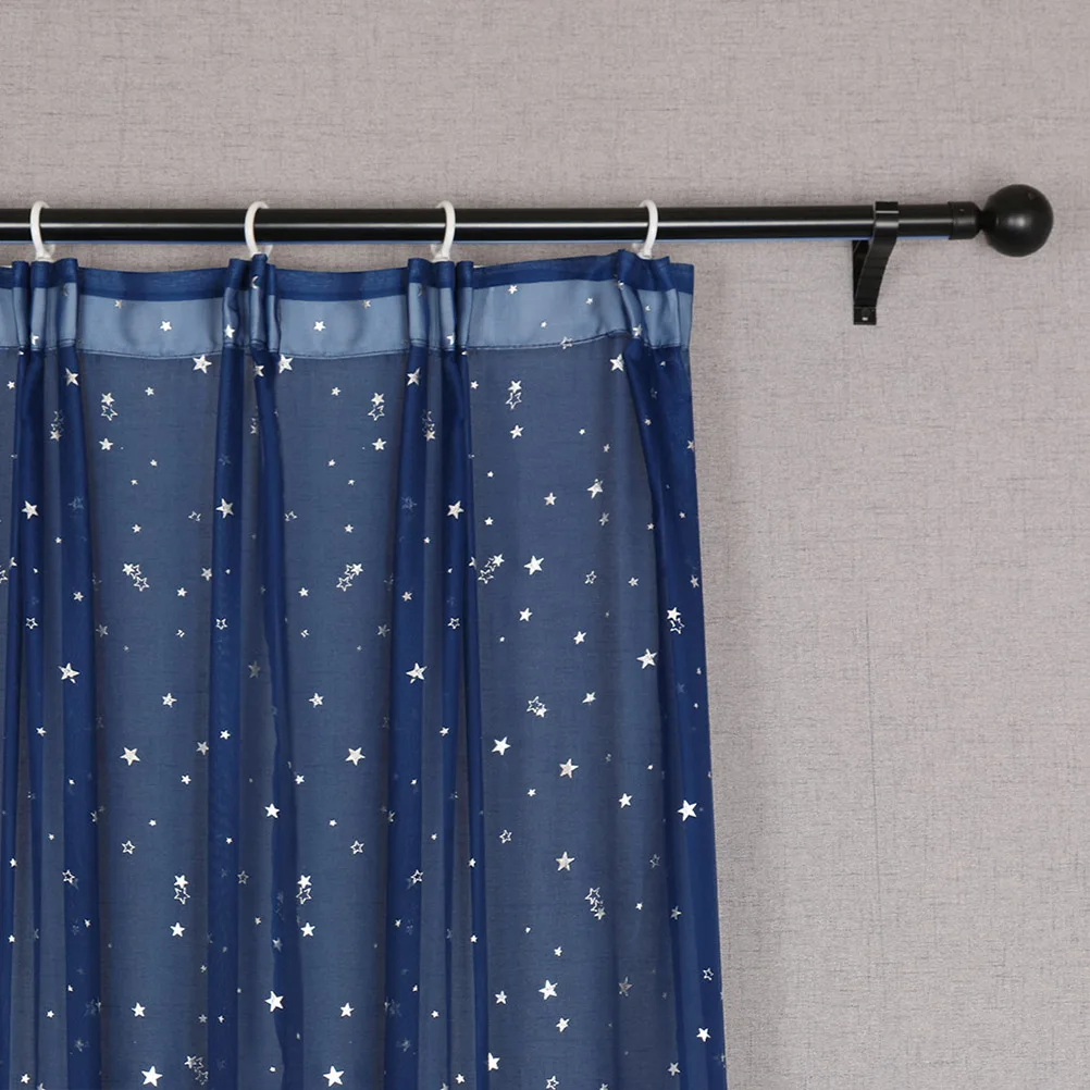 1 قطعة ستارة نجمة من رقائق الفضة الوردي 100X270 سنتيمتر لغرفة النوم نافذة الحمام شير الفوال تول الستائر المنسوجات المنزلية ديكور #1