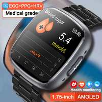 2025 Medical grade Precise Blood glucose Smart Watch Men ECG+PPG Blood fat Uric Acid Heart Rate Bluetooth call Health Smartwatch